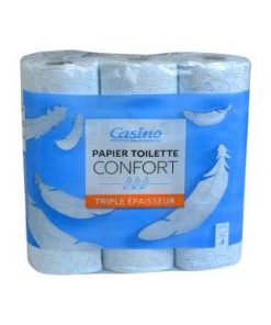 9 Papier toilette confort blanc 3 PLIS CASINO