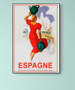 Affiche Espagne Robe Rouge