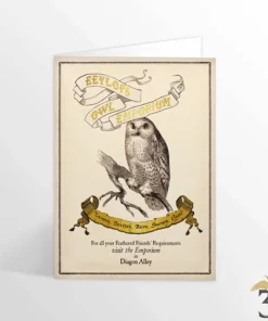 Carte de voeux au royaume du hibou minalima