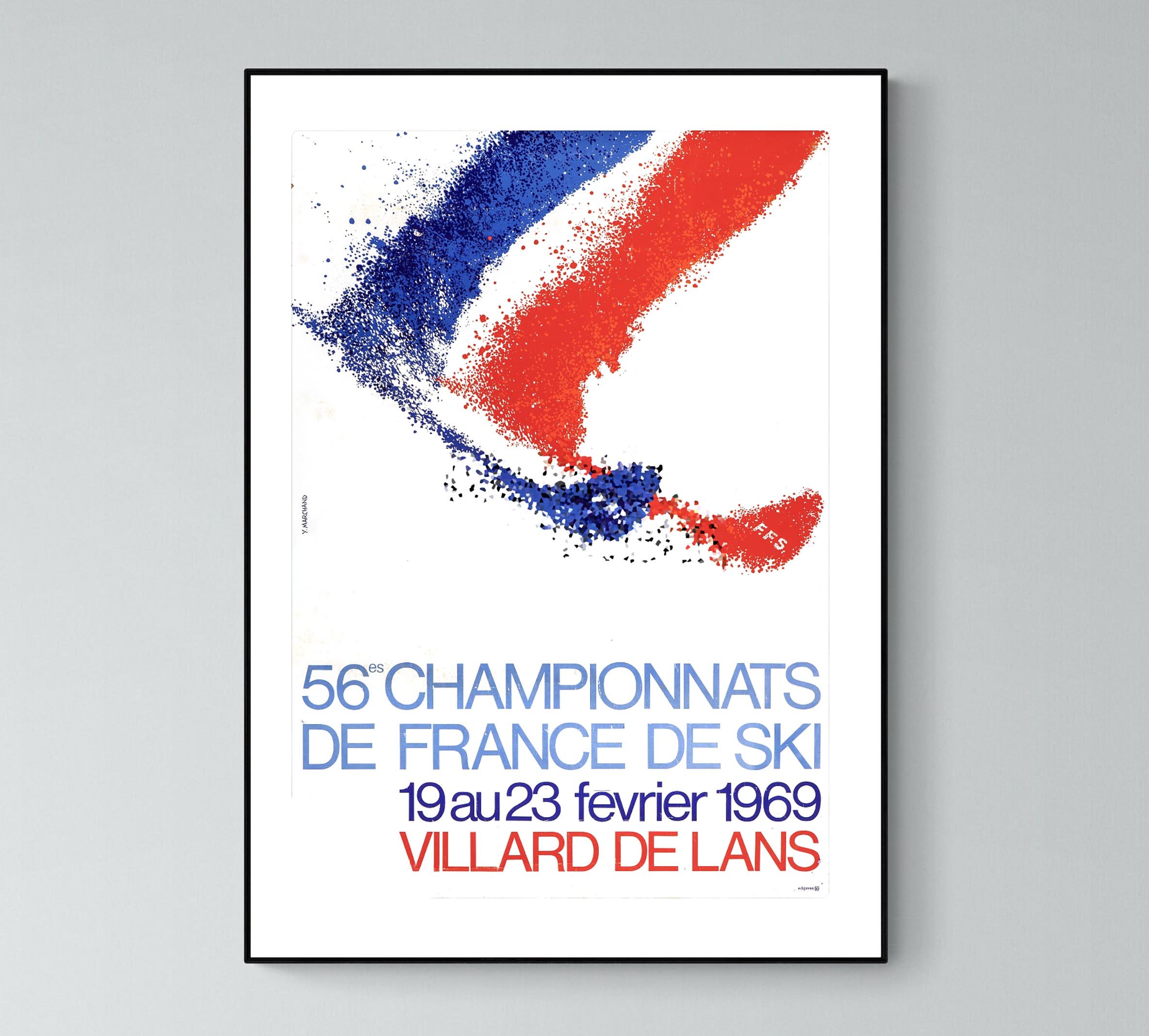 Affiche Alpes Villard de Lans 1969