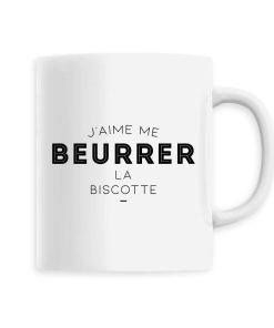 Mug en Céramique « J’aime me beurrer la biscotte »